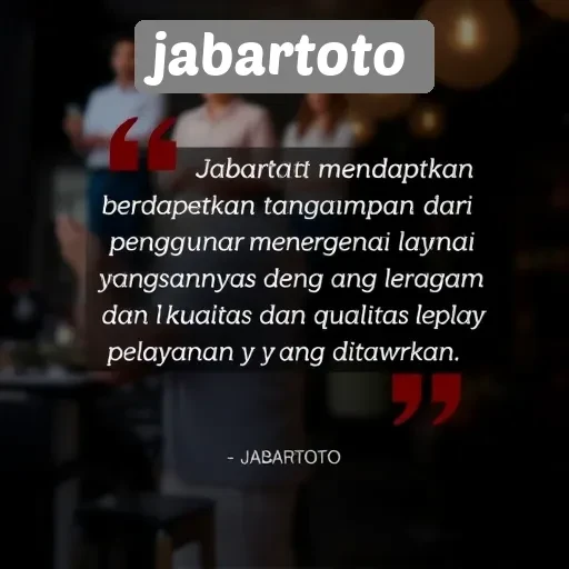 Tanggapan Pengguna Terhadap Layanan Jabartoto